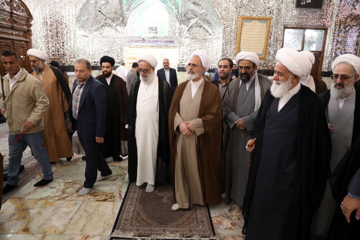 حضور آیت‌الله اعرافی در حرم حضرت عبدالعظیم