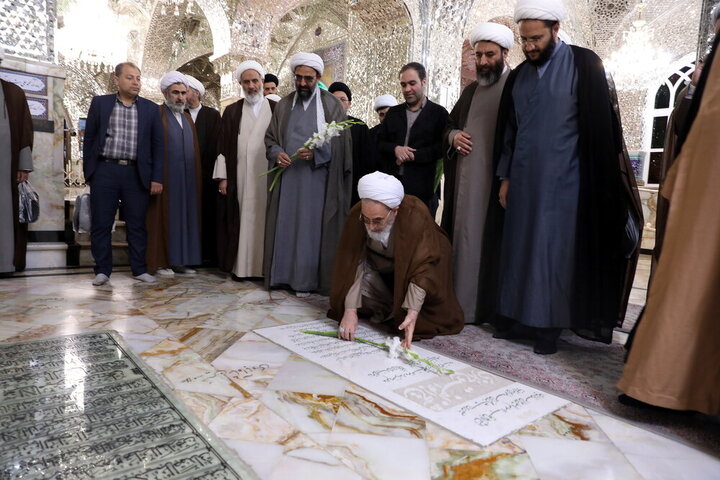 حضور آیت‌الله اعرافی در حرم حضرت عبدالعظیم