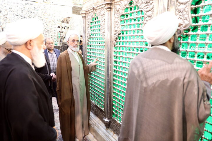 حضور آیت‌الله اعرافی در حرم حضرت عبدالعظیم
