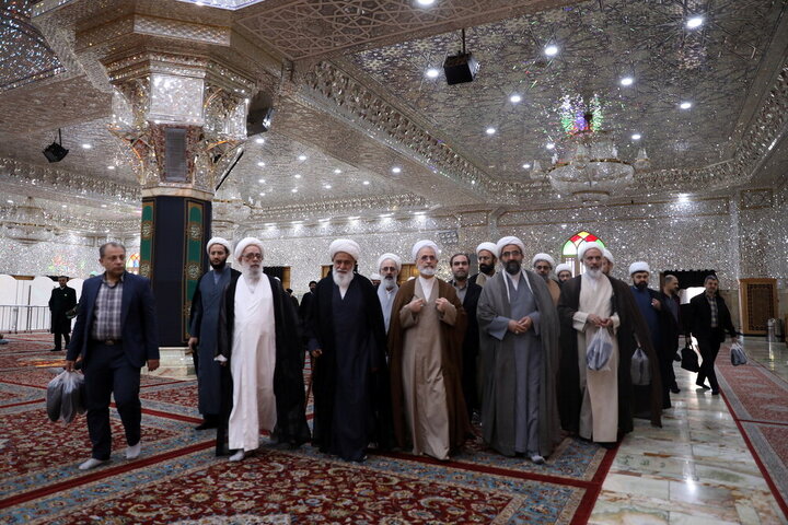 حضور آیت‌الله اعرافی در حرم حضرت عبدالعظیم