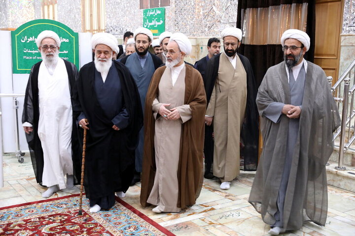 حضور آیت‌الله اعرافی در حرم حضرت عبدالعظیم
