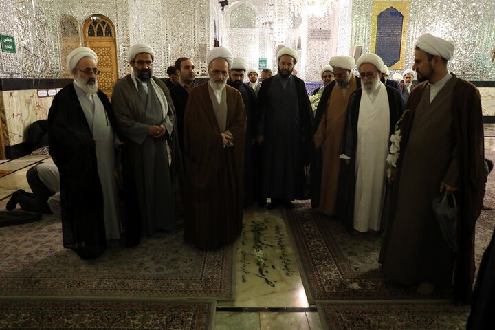 حضور آیت‌الله اعرافی در حرم حضرت عبدالعظیم