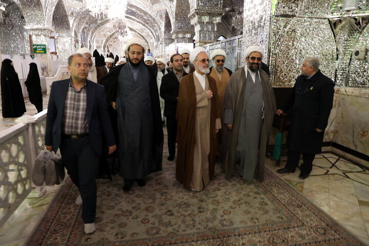 حضور آیت‌الله اعرافی در حرم حضرت عبدالعظیم