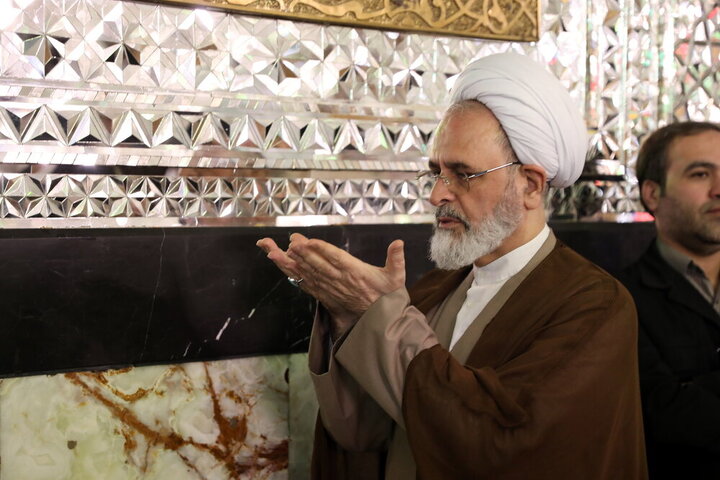 حضور آیت‌الله اعرافی در حرم حضرت عبدالعظیم
