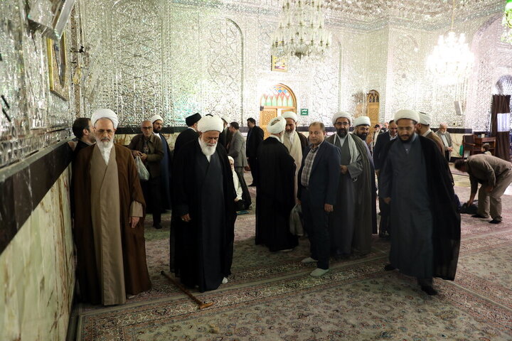 حضور آیت‌الله اعرافی در حرم حضرت عبدالعظیم
