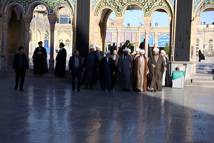 حضور آیت‌الله اعرافی در حرم حضرت عبدالعظیم