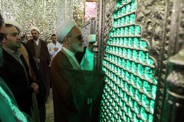 حضور آیت‌الله اعرافی در حرم حضرت عبدالعظیم