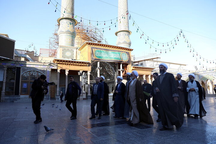 حضور آیت‌الله اعرافی در حرم حضرت عبدالعظیم