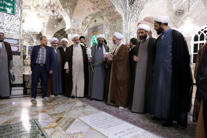 حضور آیت‌الله اعرافی در حرم حضرت عبدالعظیم