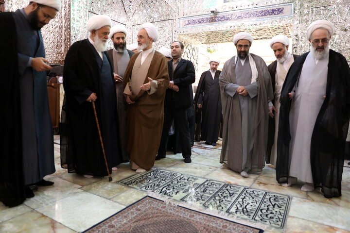 حضور آیت‌الله اعرافی در حرم حضرت عبدالعظیم