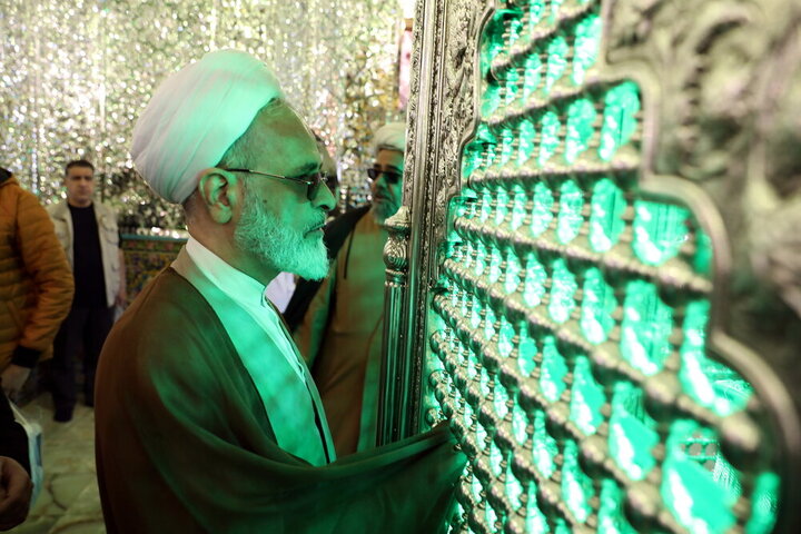حضور آیت‌الله اعرافی در حرم حضرت عبدالعظیم