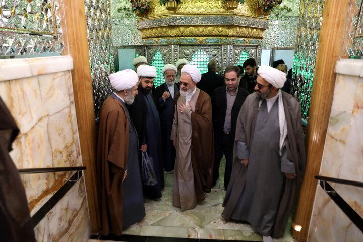حضور آیت‌الله اعرافی در حرم حضرت عبدالعظیم