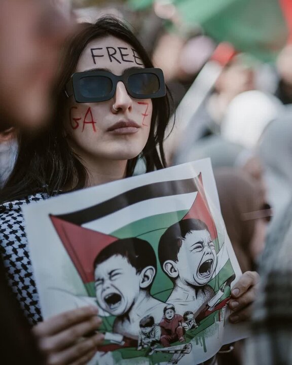 تظاهرات در حمایت از فلسطین در پایتخت آلبانی