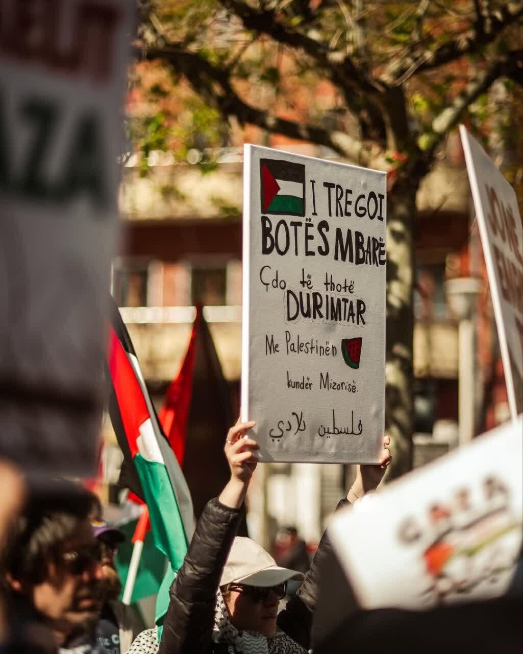 Protesti podrške Palestini u Tirani (foto-izvještaj)