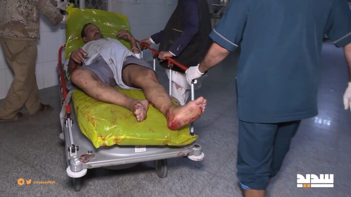مشاهد من المجزرة التي ارتكبها العدو الأمريكي على حي وسوق فروة الشعبي في صنعاء