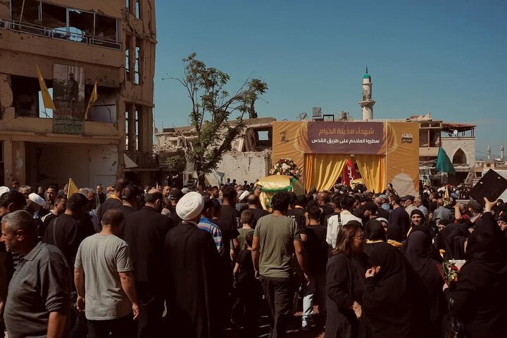 Photos: Funeral ceremony of 2 Hezbollah martyrs held in Al-Khiyam, Lebanon