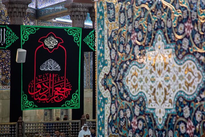 Photos: Imam Hussain Shrine covered in black ahead of Imam Sadiq martyrdom anniversary