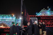 تقريرمصور/ مراسيم رفع راية الحزن بذكرى شهادة الإمام الصادق (عليه السلام) في كربلاء المقدسة