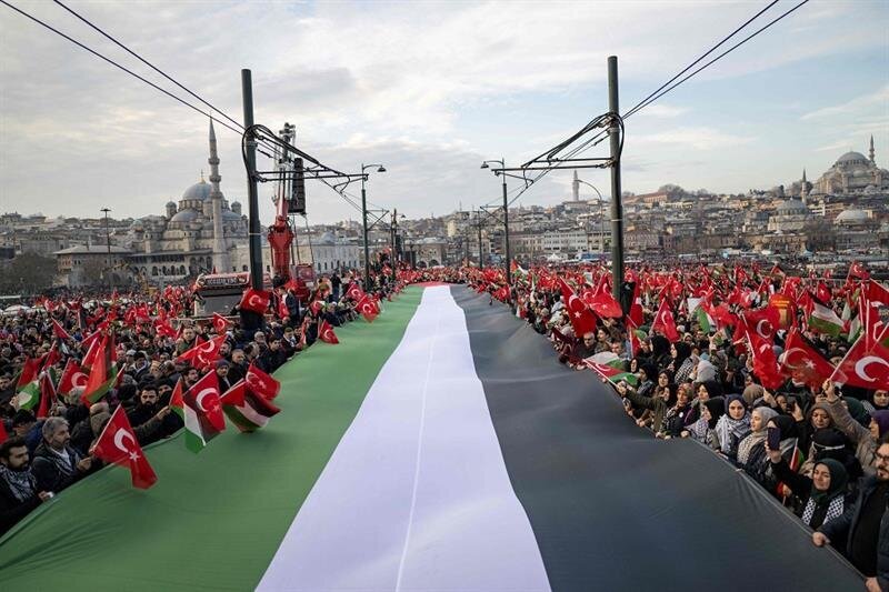Thousands rally in Istanbul to condemn Israel’s genocide Gaza