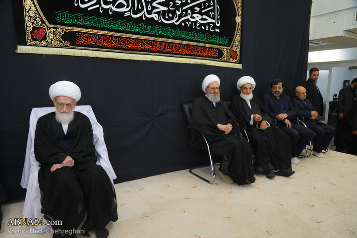 عزاداری شهادت امام صادق با حضور آیت الله نوری همدانی