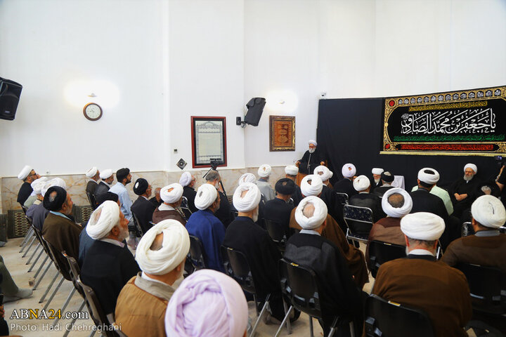 عزاداری شهادت امام صادق با حضور آیت الله نوری همدانی