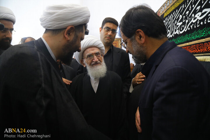 عزاداری شهادت امام صادق با حضور آیت الله نوری همدانی
