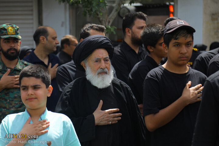 Photos: Grand Ayatollah Vahid Khorasani attend Imam Sadiq mourning procession