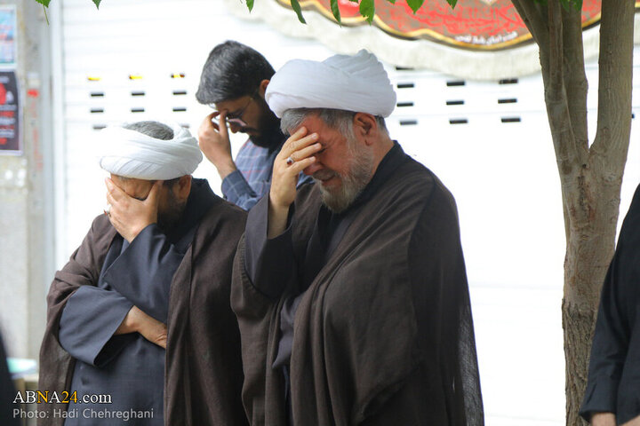 Photos: Grand Ayatollah Vahid Khorasani attend Imam Sadiq mourning procession