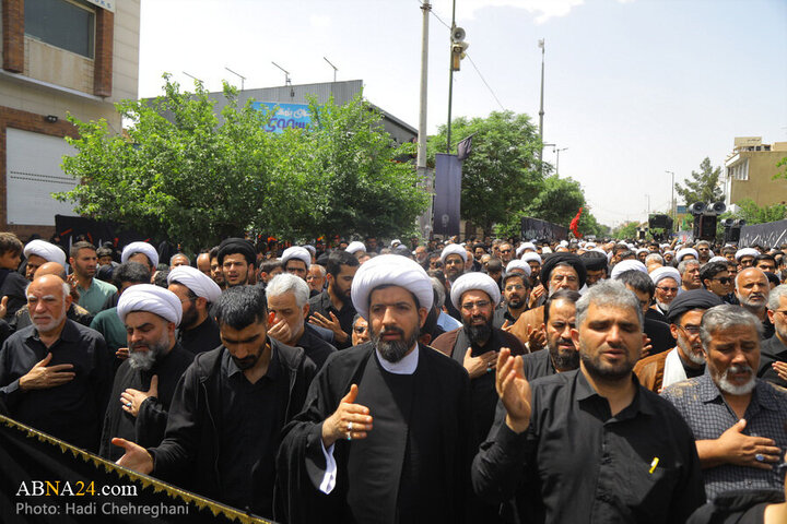 Photos: Grand Ayatollah Vahid Khorasani attend Imam Sadiq mourning procession