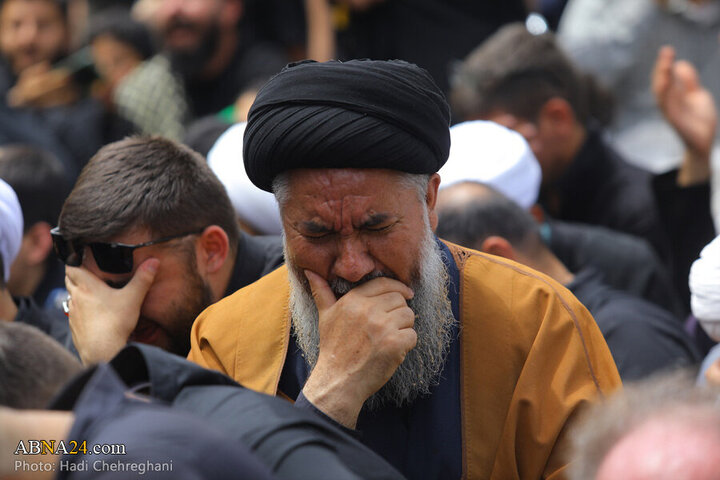 Photos: Grand Ayatollah Vahid Khorasani attend Imam Sadiq mourning procession