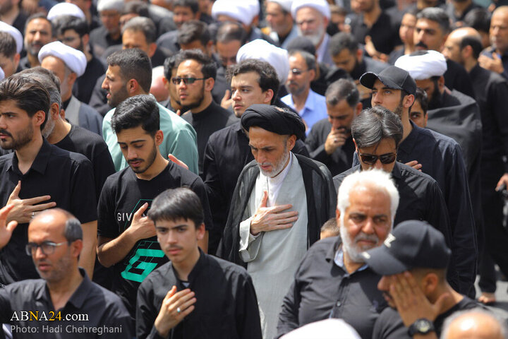 Photos: Grand Ayatollah Vahid Khorasani attend Imam Sadiq mourning procession