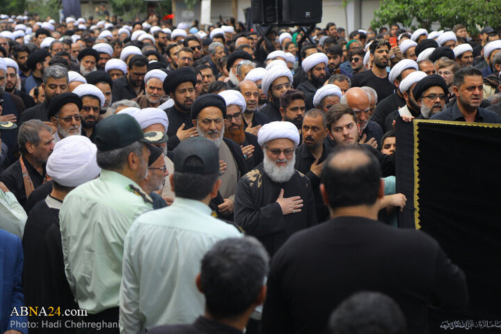 Photos: Grand Ayatollah Vahid Khorasani attend Imam Sadiq mourning procession