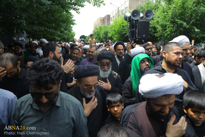 Photos: Grand Ayatollah Vahid Khorasani attend Imam Sadiq mourning procession