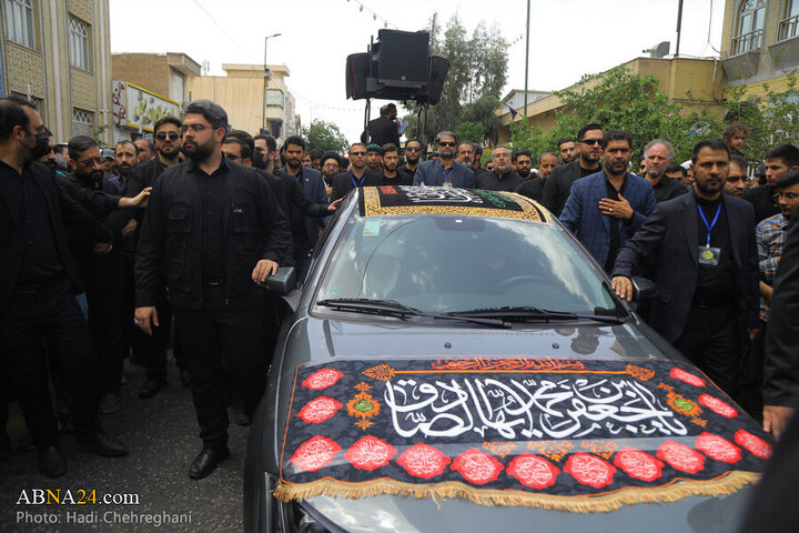 Photos: Grand Ayatollah Vahid Khorasani attend Imam Sadiq mourning procession