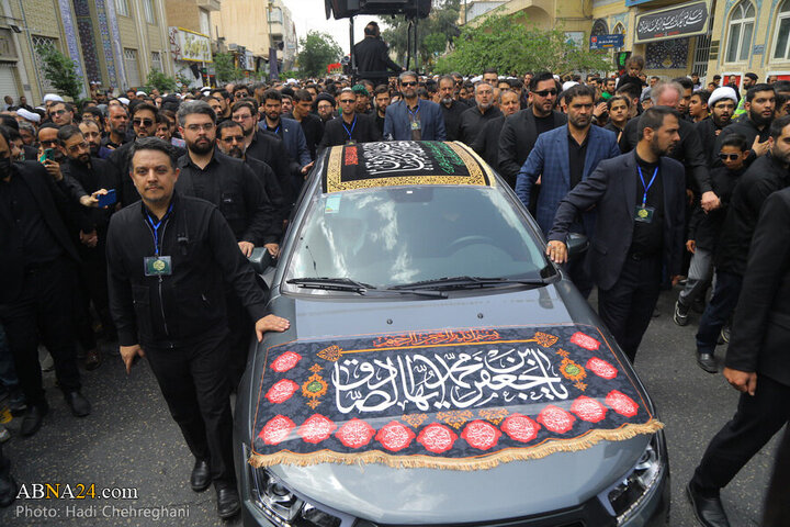 Photos: Grand Ayatollah Vahid Khorasani attend Imam Sadiq mourning procession
