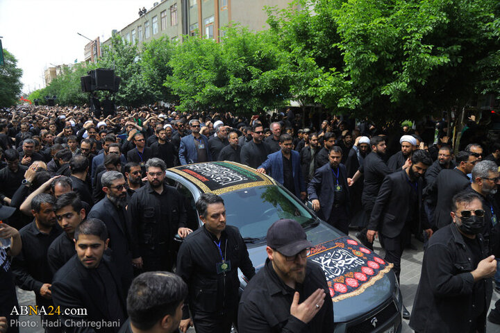 Photos: Grand Ayatollah Vahid Khorasani attend Imam Sadiq mourning procession