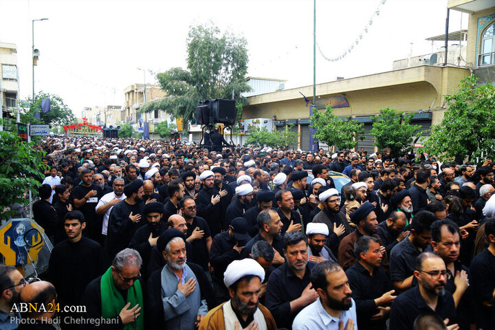 Photos: Grand Ayatollah Vahid Khorasani attend Imam Sadiq mourning procession