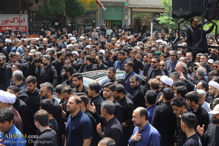 Photos: Grand Ayatollah Vahid Khorasani attend Imam Sadiq mourning procession