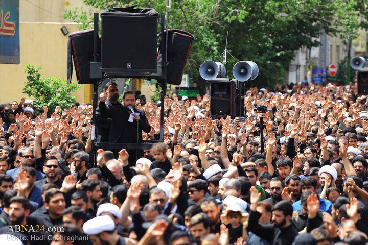 Photos: Grand Ayatollah Vahid Khorasani attend Imam Sadiq mourning procession