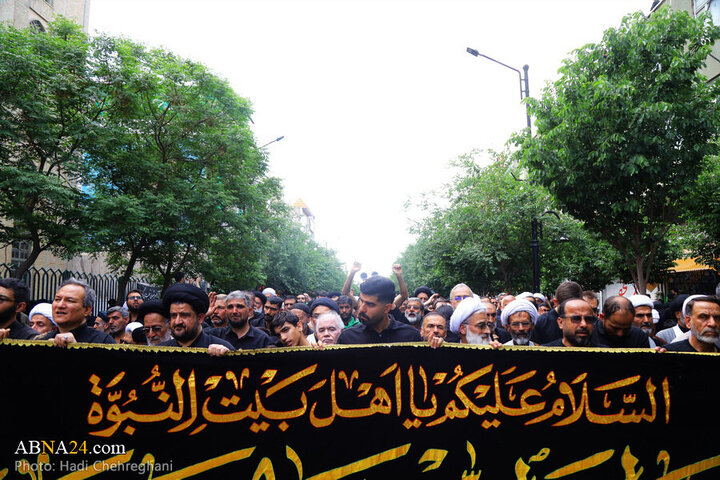 Photos: Grand Ayatollah Vahid Khorasani attend Imam Sadiq mourning procession