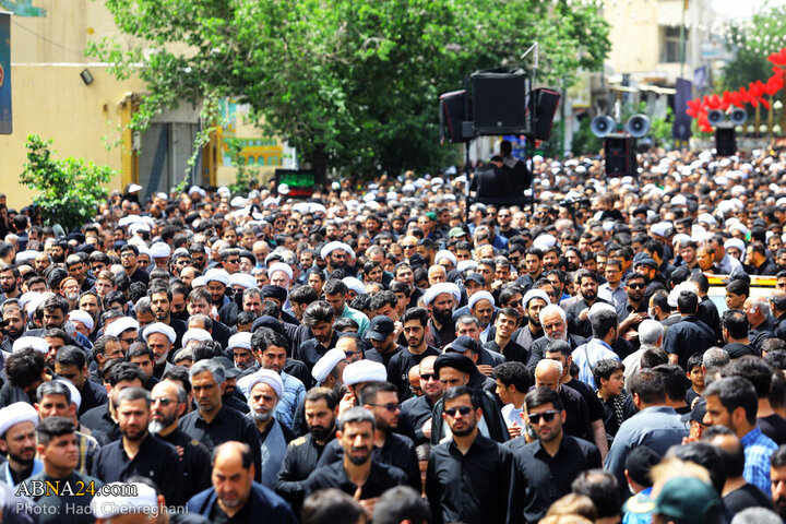 Photos: Grand Ayatollah Vahid Khorasani attend Imam Sadiq mourning procession
