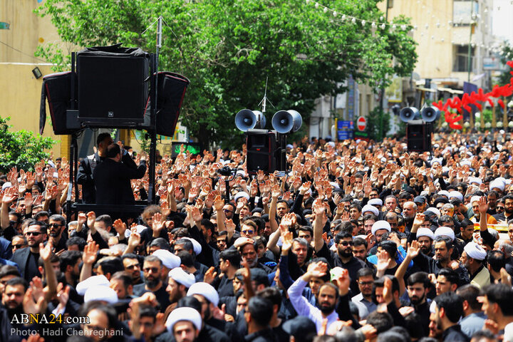Photos: Grand Ayatollah Vahid Khorasani attend Imam Sadiq mourning procession