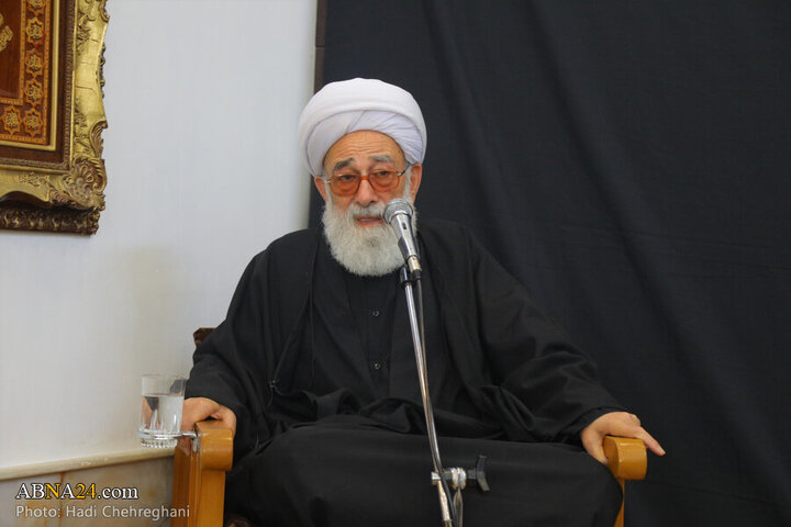 Photos: Grand Ayatollah Nouri Hamedani attends Imam Sadiq mourning procession