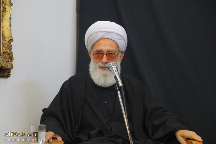 Photos: Grand Ayatollah Nouri Hamedani attends Imam Sadiq mourning procession