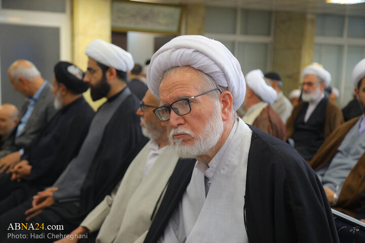 Photos: Grand Ayatollah Nouri Hamedani attends Imam Sadiq mourning procession
