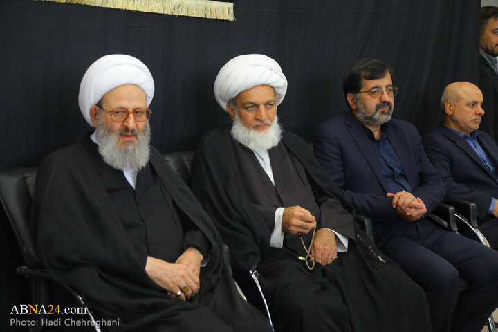 Photos: Grand Ayatollah Nouri Hamedani attends Imam Sadiq mourning procession