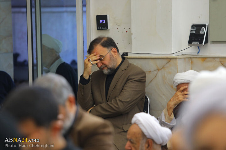Photos: Grand Ayatollah Nouri Hamedani attends Imam Sadiq mourning procession