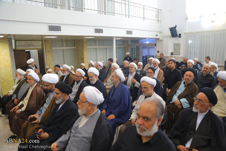 Photos: Grand Ayatollah Nouri Hamedani attends Imam Sadiq mourning procession