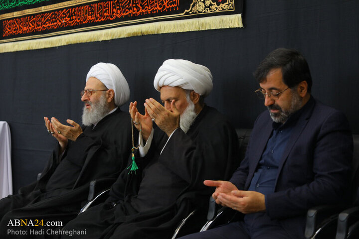 Photos: Grand Ayatollah Nouri Hamedani attends Imam Sadiq mourning procession