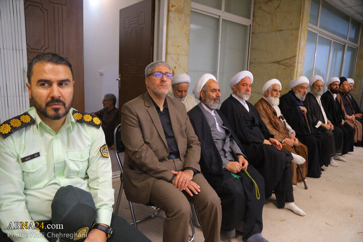 Photos: Grand Ayatollah Nouri Hamedani attends Imam Sadiq mourning procession